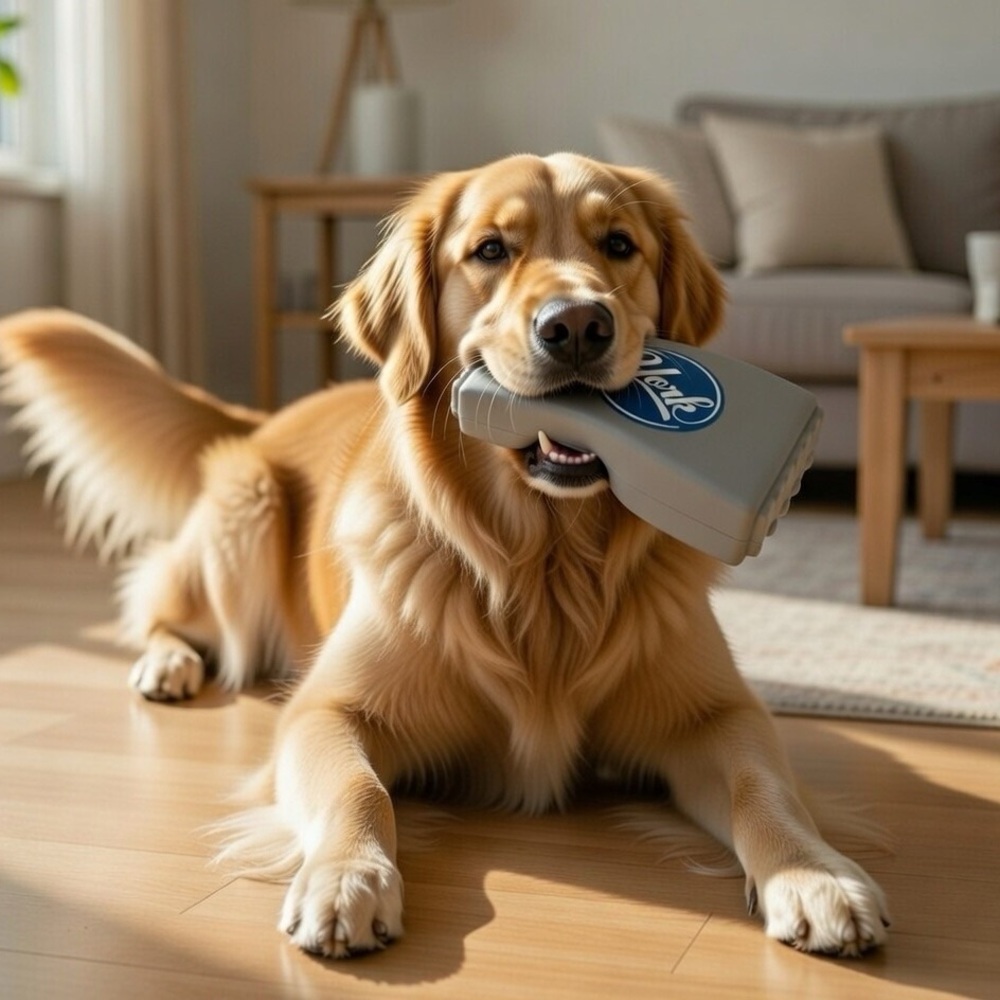 Hersheys York Vinyl Dog Toy with Squeaker Inside